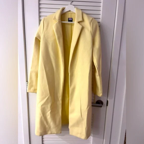Zara Jackets Coats Worn Twice Only Pale Yellow Coat So Very